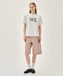 W LONG BERMUDA DENIM PANTS IN DUST PINK image 3