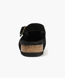 SUEDE STRAP CLOGS IN BLACK image 5