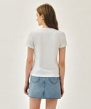 W SMALL CLASSIC LOGO TEE IN WHITE image 3