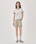 W EASY LINEN SHORTS IN LIGHT BEIGE image 3