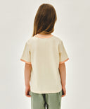 KIDS SMALL CLASSIC LOGO RINGER TEE IN CREAM image 3