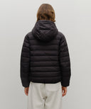 CLASSIC LOGO HOODED LIGHT DOWN JACKET IN BLACK image 3
