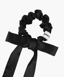 REGULAR LOGO SATIN HAIR RIBBON SCRUNCHIE 2PACK IN BLACK image 3