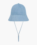 KIDS BEAR EMBROIDERY ROUND BUCKET HAT IN LIGHT BLUE image 3