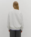 WINERY APPLIQUE LOGO OVER FIT SWEATSHIRT IN LIGHT HEATHER GREY image 3