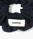 W BASIC COTTON SCRUNCHIE IN NAVY image 3