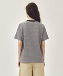 SMALL CLASSIC LOGO STRIPE RINGER TEE IN NAVY image 3