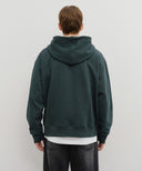 CREST CRACK LOGO OVERSIZED HOODIE IN DARK GREEN image 3