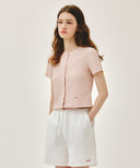 W CRINKLE SLEEVELESS + CARDIGAN SET IN PINK image 3