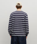 MULTI COLOR STRIPE LONG SLEEVE IN NAVY image 9