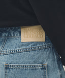 W LAYERED SKIRT DENIM PANTS IN LIGHT BLUE image 3