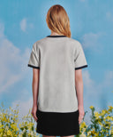 [MARITHE_DISNEY] MICKEY_FRENCH RINGER TEE IN LIGHT HEATHER GREY image 3