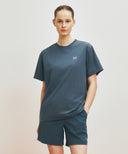 MARITHE SPORT CLASSIC LOGO WOVEN TEE IN VINTAGE BLUE image 1