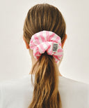 CLASSIC LOGO STRIPE HAIR SCRUNCHIE IN PINK image 4