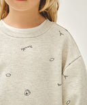 KIDS ALL OVER SWEATSHIRTS IN OATMEAL image 4