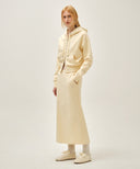 W CLASSIC LOGO SWEAT LONG SKIRT IN BUTTER image 4