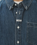 UNI BASIC DENIM SHIRT IN BLUE image 4