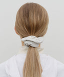 W BASIC COTTON SCRUNCHIE IN LIGHT HEATHER GREY image 4