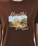 W AEROCOOL RESORT GRAPHIC TEE IN BROWN image 4