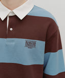 CLASSIC LOGO STRIPE RUGBY SWEATSHIRT IN BLUE image 4