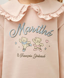 KIDS W FRILL COLLAR SWEATSHIRT IN PINK image 4