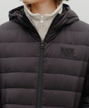 CLASSIC LOGO HOODED LIGHT DOWN JACKET IN BLACK image 4