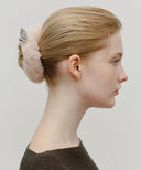 CLASSIC LOGO FUR SCRUNCHIE IN BABY PINK image 4