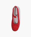 W BANDING RIBBON FLAT SHOES IN RED image 4