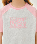 KIDS CLASSIC LOGO OVERSIZED RAGLAN TEE IN PINK