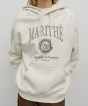 CREST CRACK LOGO OVERSIZED HOODIE IN OATMEAL image 4