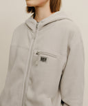 MARITHÉ SPORT FLEECE HOOD ZIP-UP JACKET IN LIGHT GRAY image 4