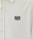 CLASSIC LOGO LINEN SHIRT IN WHITE image 10