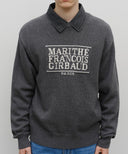 CLASSIC LOGO KNIT PULLOVER IN CHARCOAL GREY image 4