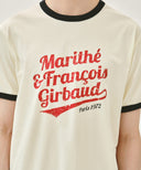 VINTAGE LOGO RINGER TEE IN IVORY image 4