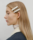 REGULAR LOGO METAL BALL HAIR PIN 2PACK IN IVORY image 4