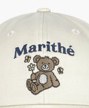 KIDS BEAR EMBROIDERY ROUND BUCKET HAT IN BEIGE image 4