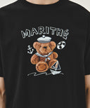 MARINE DRAWING DOODLE GRAPHIC TEE IN BLACK image 4