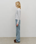 W SLIM BOOT-CUT DENIM PANTS IN LIGHT BLUE image 4