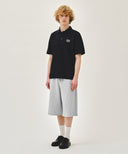 EMBO LOGO BERMUDA SWEAT SHORTS IN LIGHT HEATHER GREY image 4