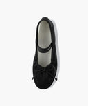 W BANDING RIBBON FLAT SHOES IN BLACK image 6