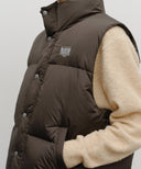 CLASSIC LOGO DOWN VEST IN DARK BROWN image 4
