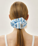 CLASSIC LOGO STRIPE HAIR SCRUNCHIE IN BLUE image 4