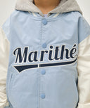 KIDS DETACHBLE BASEBALL JACKET IN LIGHT BLUE