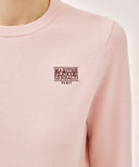 W SMALL CLASSIC LOGO CROP KNIT PULLOVER IN PINK image 4