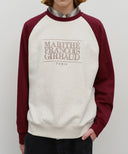 CLASSIC LOGO COLOR BLOCK RAGLAN SWEATSHIRT IN BURGUNDY image 4