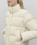 W BASIC CROP DOWN JACKET IN IVORY image 4