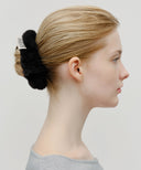 CLASSIC LOGO FUR SCRUNCHIE IN BLACK image 4