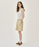 W BERMUDA HALF PANTS IN BEIGE image 4