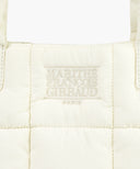 CLASSIC LOGO PADDING TOTE BAG IN IVORY image 4