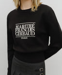 W CLASSIC LOGO CROP KNIT IN BLACK image 4